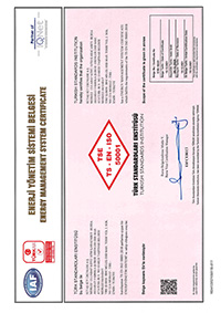 TS EN ISO 50001 ENERGY MANAGEMENT SYSTEM CERTIFICATE