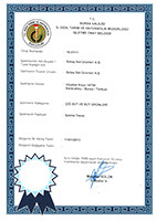 OPERATION APPROVAL CERTIFICATE - DIRECTORATE OF PROVINCIAL AGRICULTURAL AND FORESTRY – KARACABEY