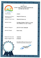 OPERATION APPROVAL CERTIFICATE - DIRECTORATE OF PROVINCIAL AGRICULTURAL AND FORESTRY – TİRE
